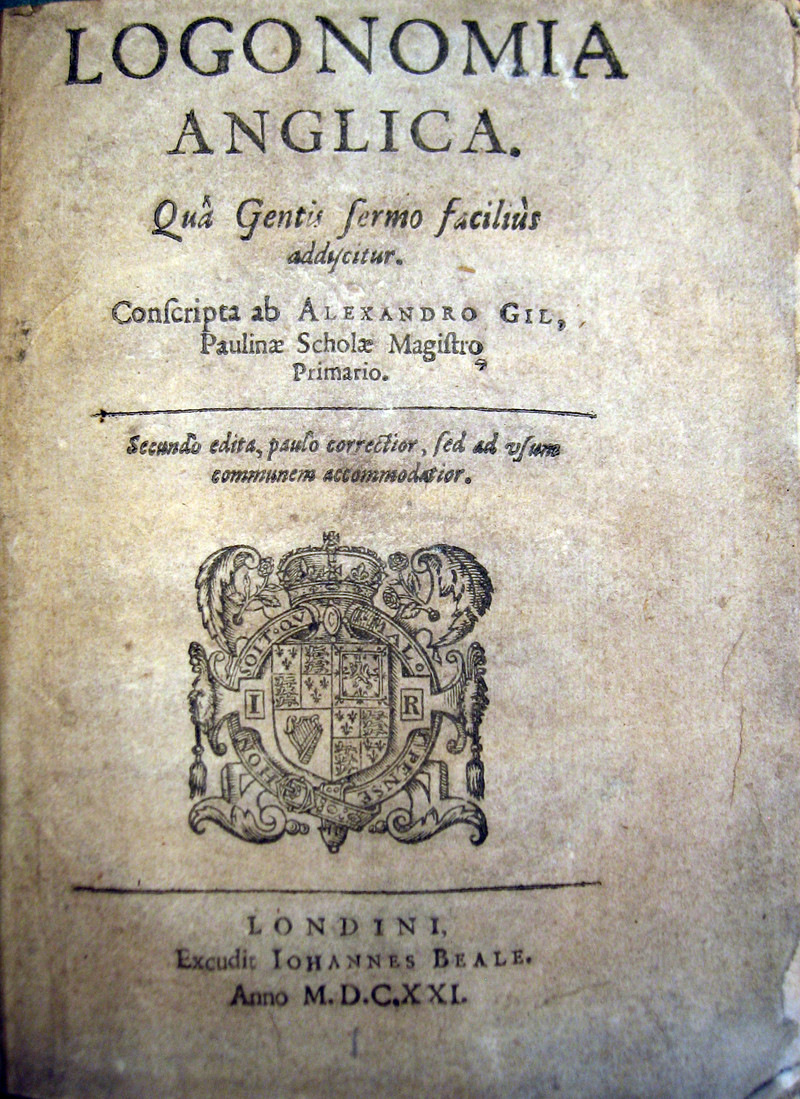 Титульная страница Logonomia Anglica. Издание 1621&nbsp;г.