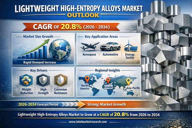 ***Lightweight High-Entropy Alloys Market to Grow at a CAGR of 20.8% from 2026 to 2034 – Key Companies to Watch