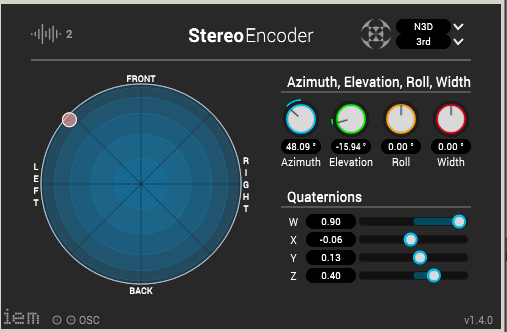 Рисунок 7&nbsp;— Плагин амбиофонического панорамирования IEM StereoEncoder