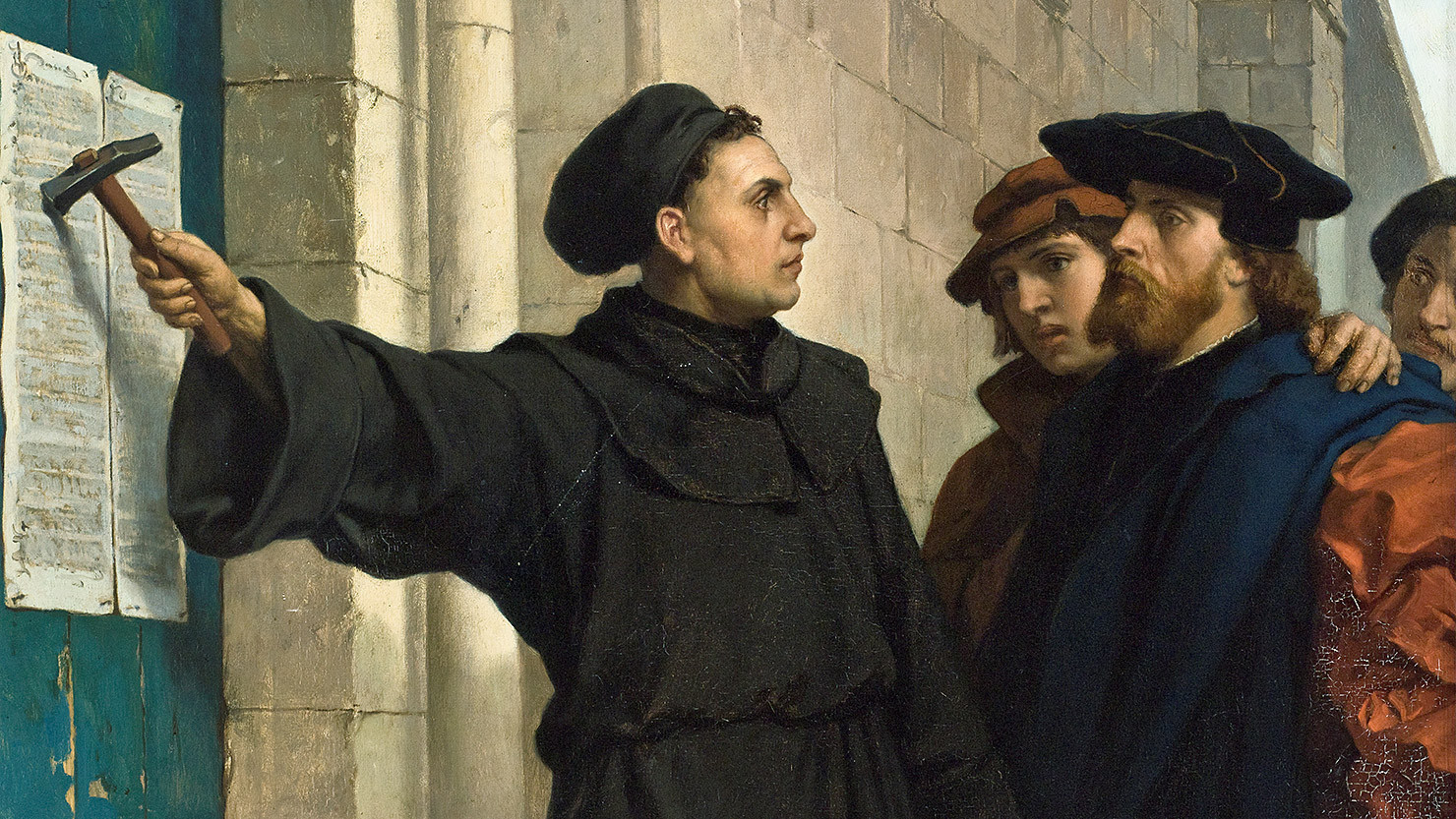 Мартин Лютер прибил в&nbsp;дверям церкви 95 тезисов с&nbsp;осуждением торговли индульгенциями