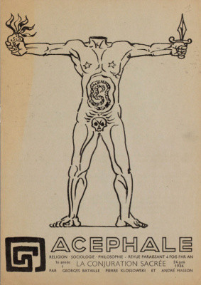 Обложка журнала Ацефал (изд.1936-1939) под редакцией&nbsp;Ж. Батая. Автор рисунка Андре Массон