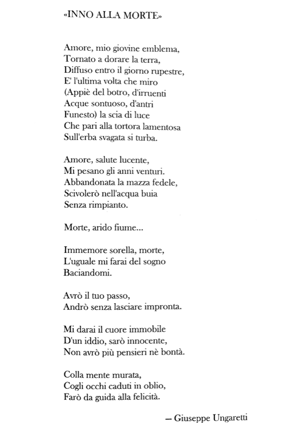 "Гимн смерти" в оригинале, фотография с листа.