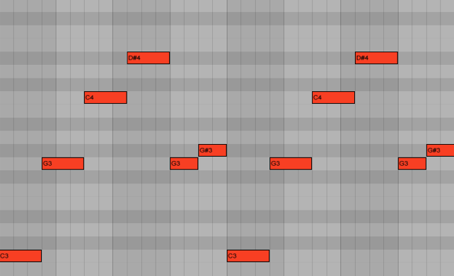 Пример 6: вариант мелодии для партии баса