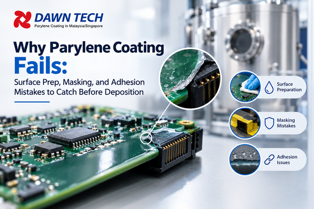 Why Parylene Coating Fails: Surface Prep, Masking, and Adhesion Mistakes to Catch Before Deposition