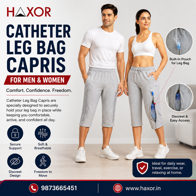 Catheter Leg Bag Capri Shorts for Men & Women