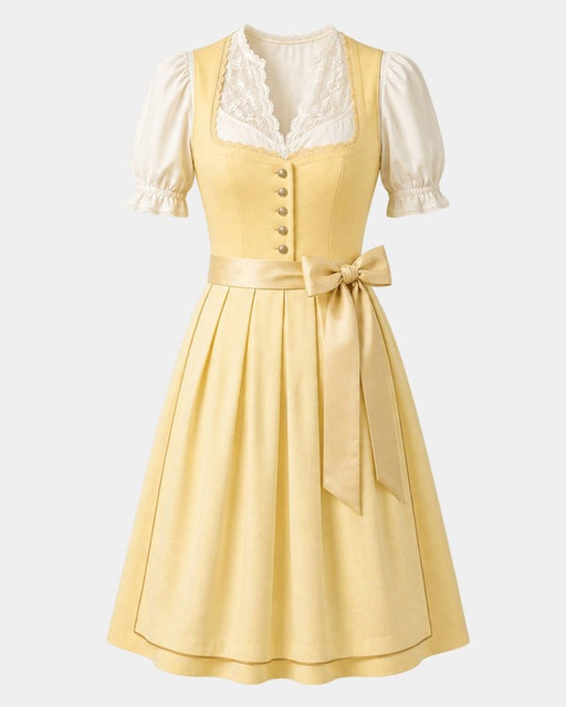 

Linderhof Buttergelb Eleganz Dirndl