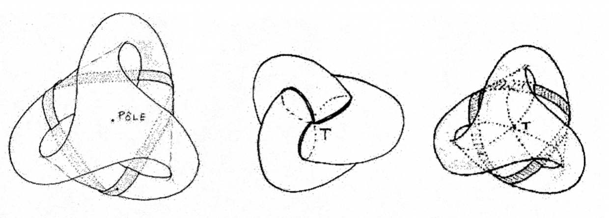 Рисунок 11. Погружение поверхности Боя: его полюс, тройная точка и&nbsp;его экватор.