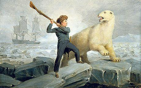 Горацио Нельсон нападает на&nbsp;белого медведя, картина работы Ричарда Уэсталла