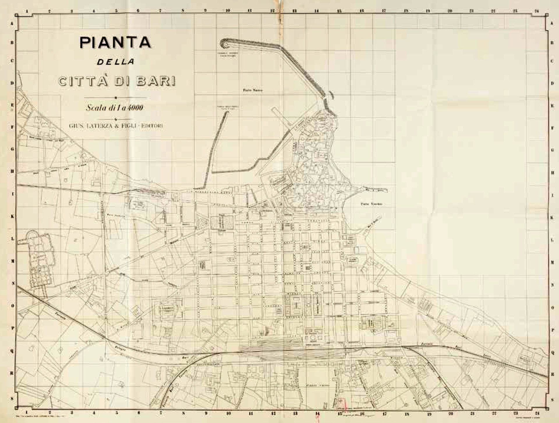 Карта города Бари. 1900-е