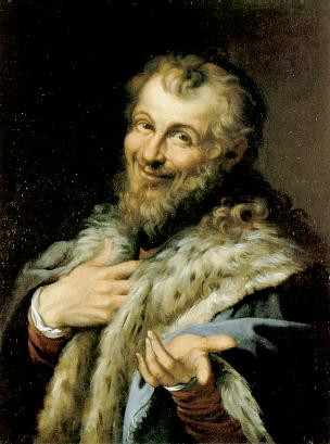 Демокрит, картина Агостино Карраччи, 1598&nbsp;г.