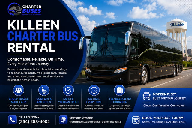 Killeen Charter Bus Rental for Sports Teams, Tournaments, and Athletic Events