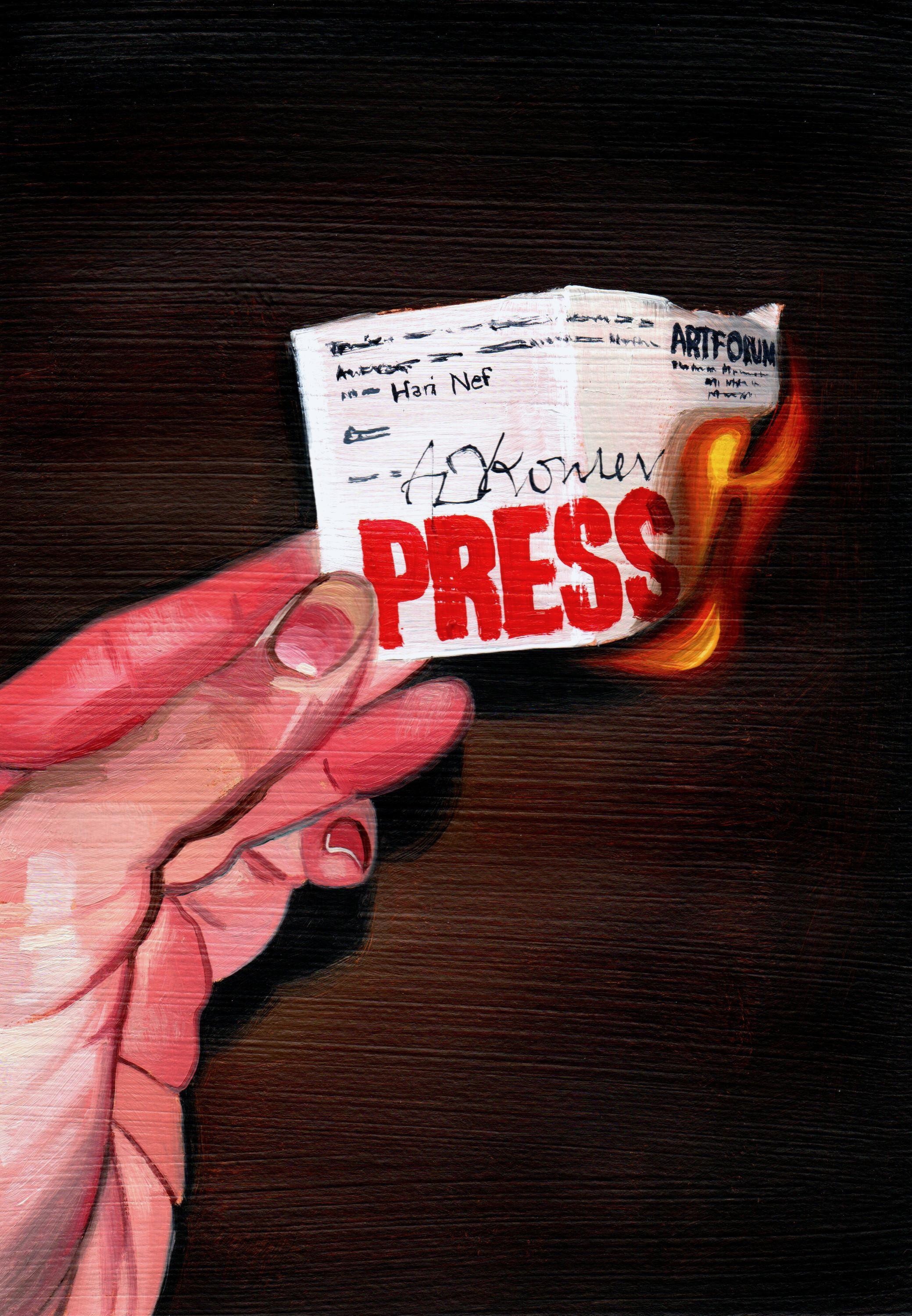 Сэм МакКиннис «Пресс-карта Хари Неф» (2025) / предоставлено художником