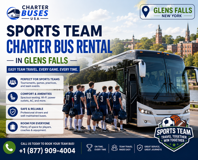 Sports Team Charter Bus Rental in Glens Falls for Regional Competitions
