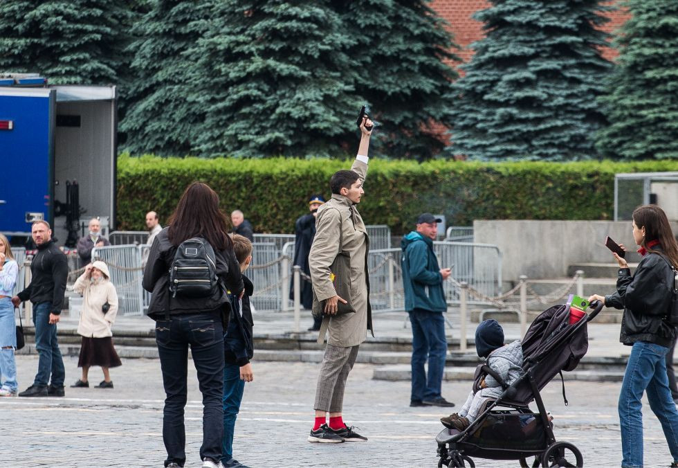 Акция Крисевича на Красной площади. Фото: Василий Крестьянинов