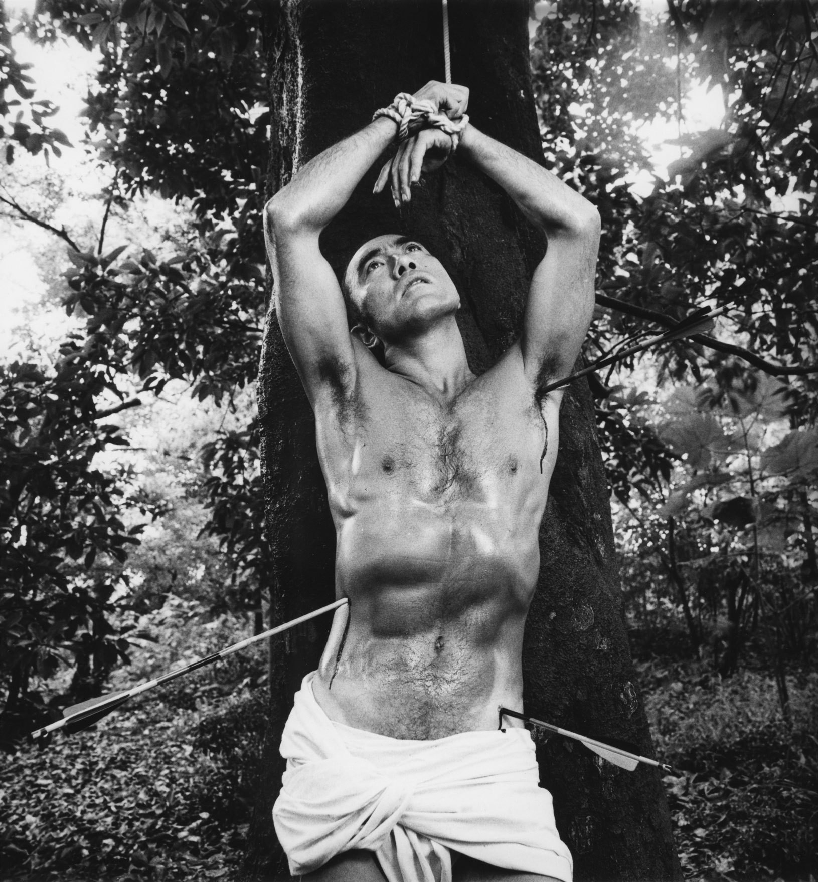 Kishin Shinoyama, Yukio Mishima as St. Sebastian, 1968