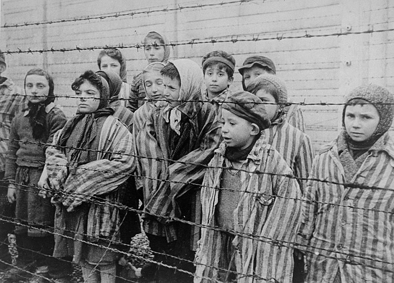 Дети, освобожденные из&nbsp;Освенцима советскими войсками. Январь 1945.