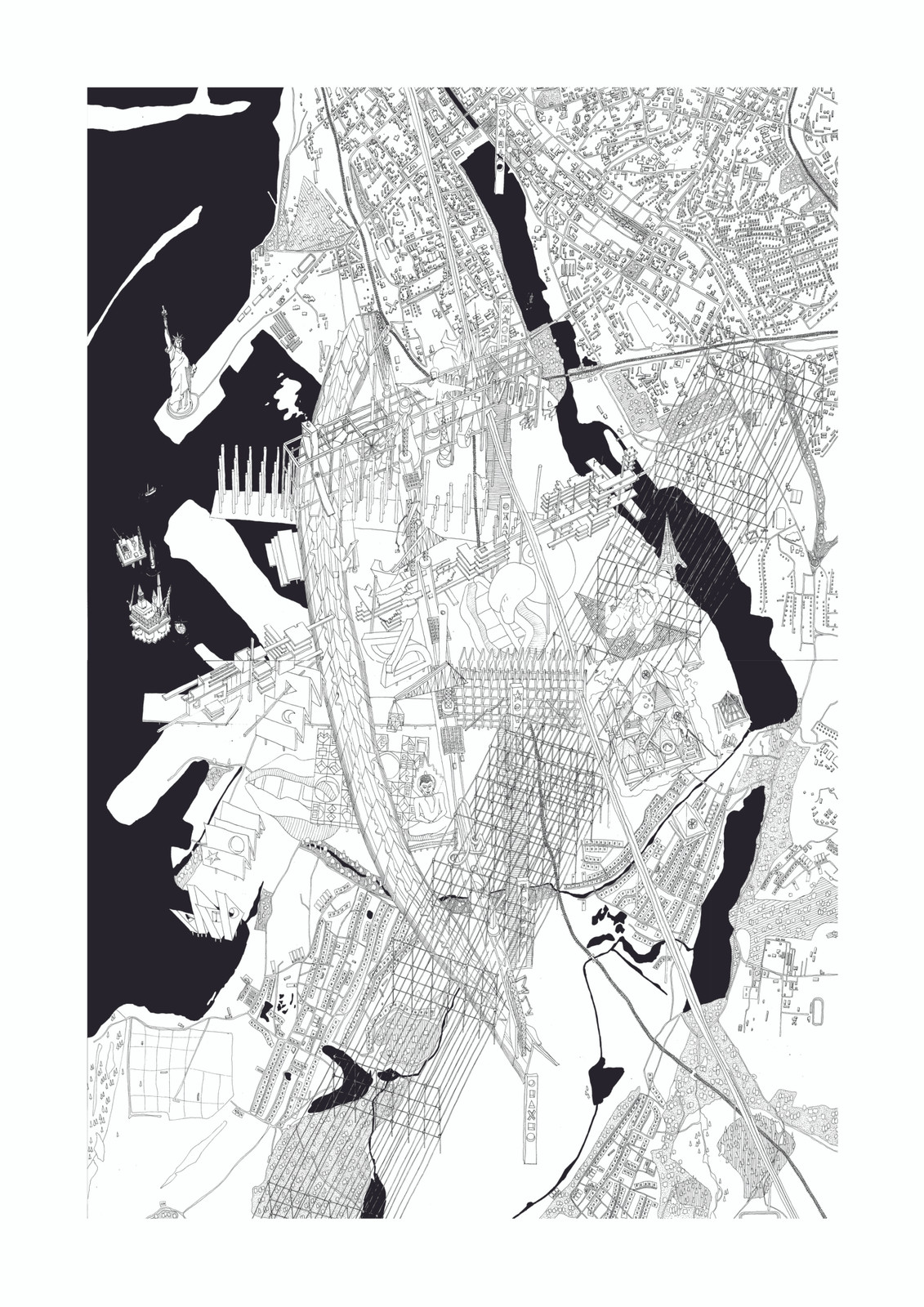 Рисунок1. Медийная урбанистическая экосистема города будущего (авторская иллюстрация).