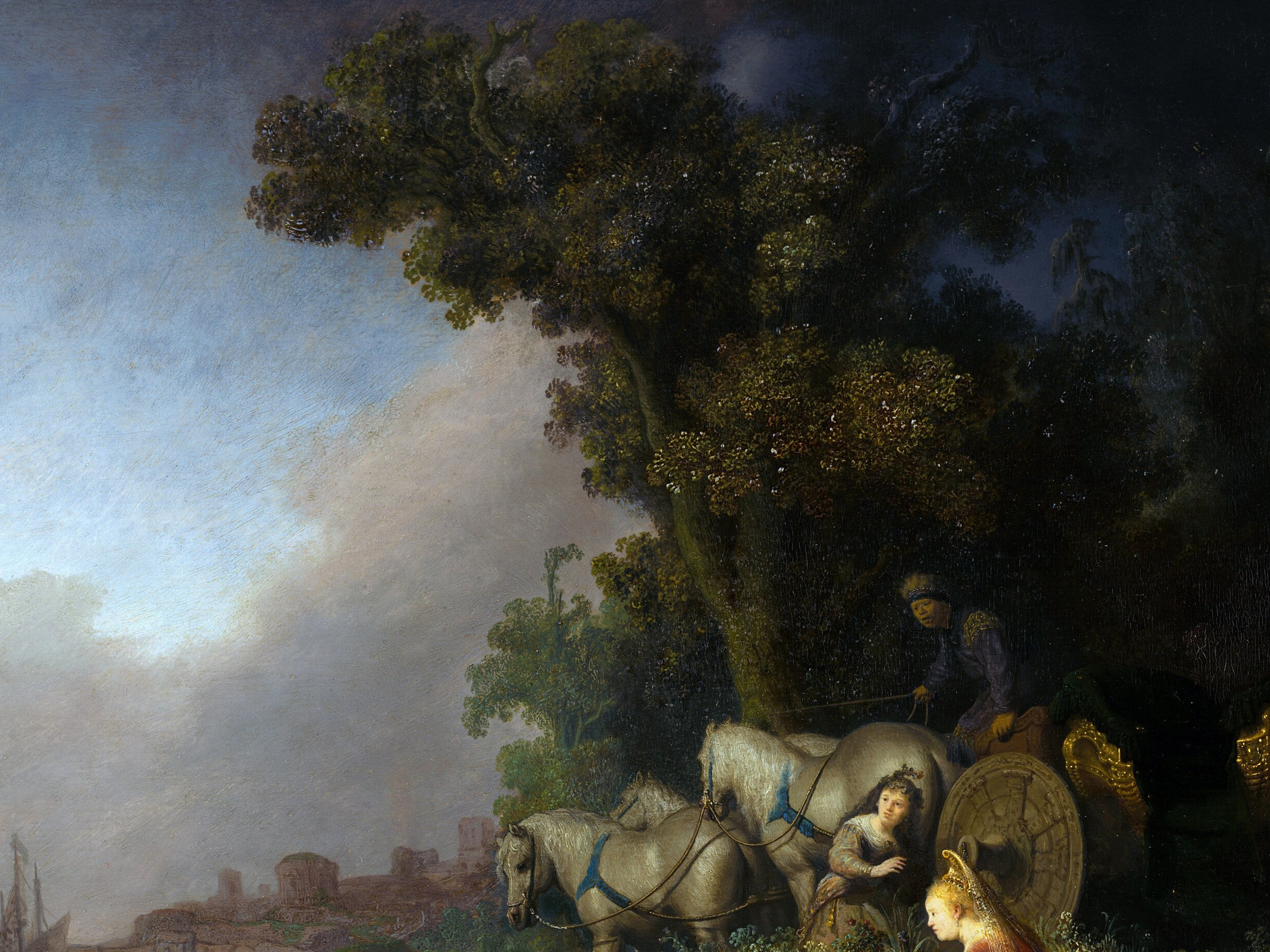 Рембрандт, «Похищение Европы» (фрагмент)