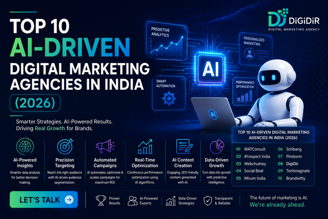 Top 10 AI-Driven Digital Marketing Agencies in India (2026)