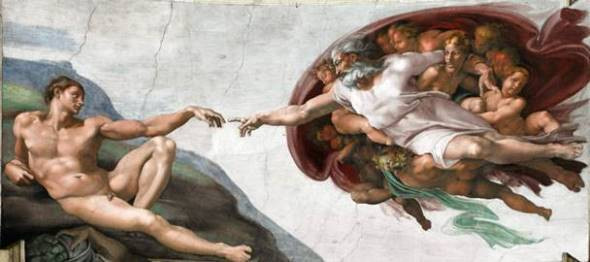 Микеланджело Буонарроти Сотворение Адама Ок. 1511&nbsp;г.&nbsp;Сикстинская капелла, Ватикан