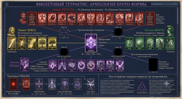 ФИОЛЕТОВЫЙ ТЕТРАКТИС: АРХЕОЛОГИЯ ПРОТО-ФОРМЫ