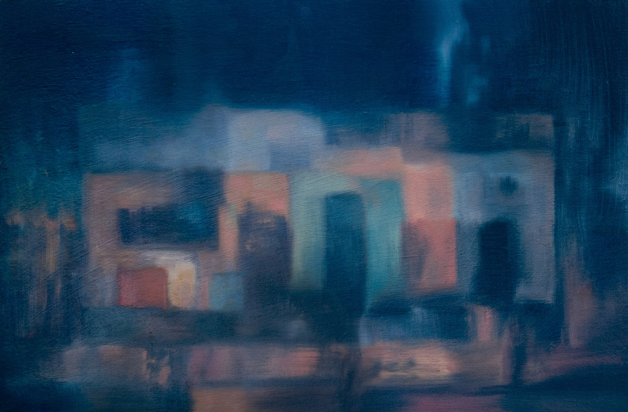 Без названия, 2022 Картон, масло 40 × 60 см