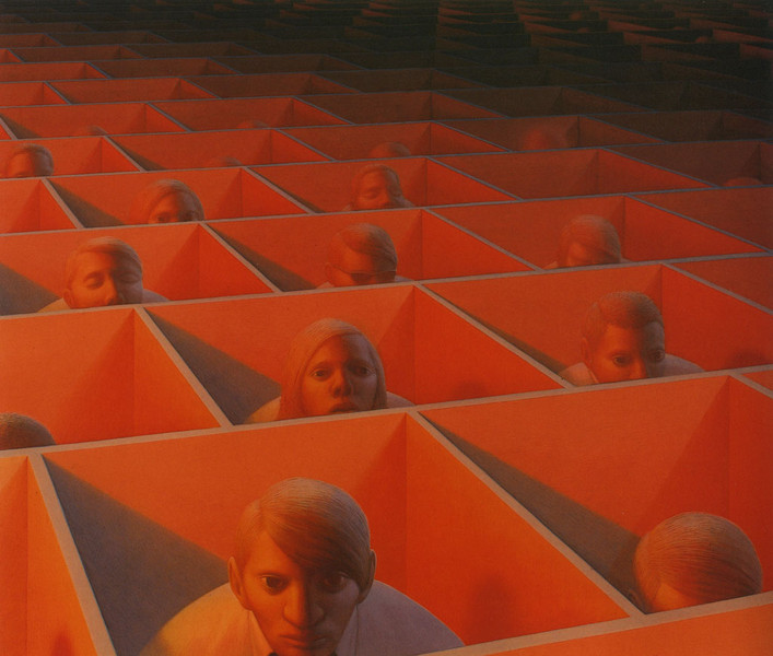 George Tooker, Landscape with Figures.