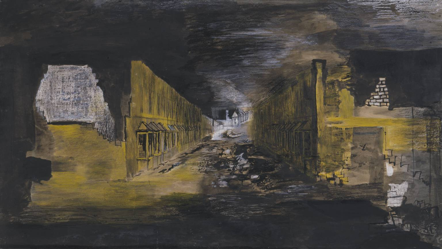 Graham Sutherland «Devastation, 1941: East End, Burnt Paper Warehouse».