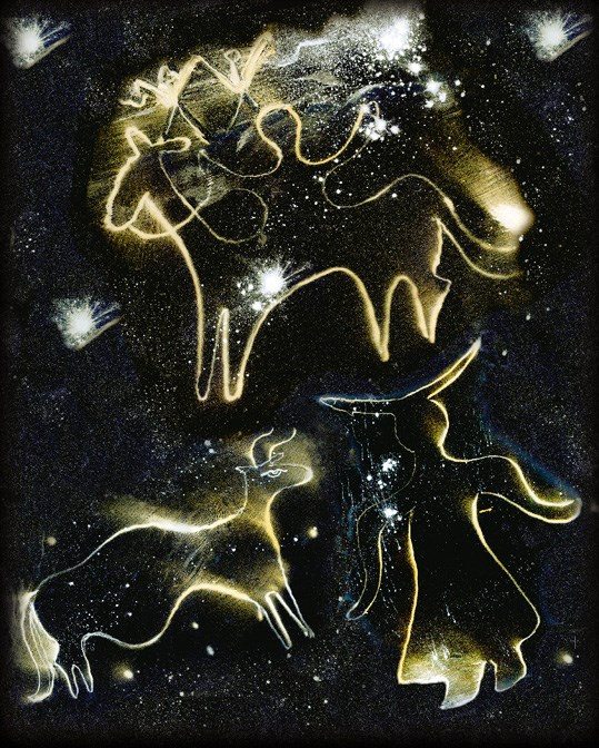 Мой рисунок для обложки книжки «Сказки звёздного неба»&nbsp;— к&nbsp;выставке 1997, Новосибирск