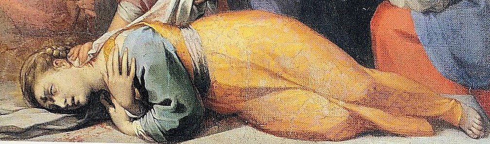 Фрагмент картины Франческо Ванни «Мученичество Цецилии» с&nbsp;изображением святой Бенедиктинский монастырь святой Цецилии, Рим