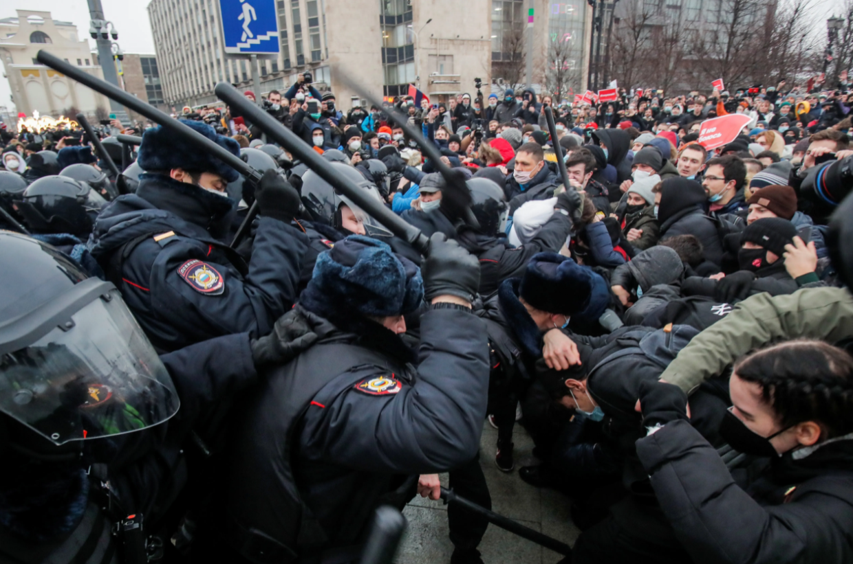 Митинг в&nbsp;Москве 23 января 2021&nbsp;года. Фото: Максим Шеметов / Reuters / Forum