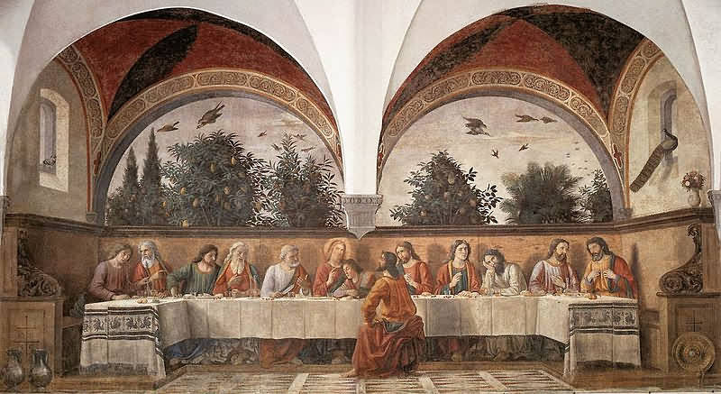 «Тайная вечеря» (Доменико Гирландайо, 1480)