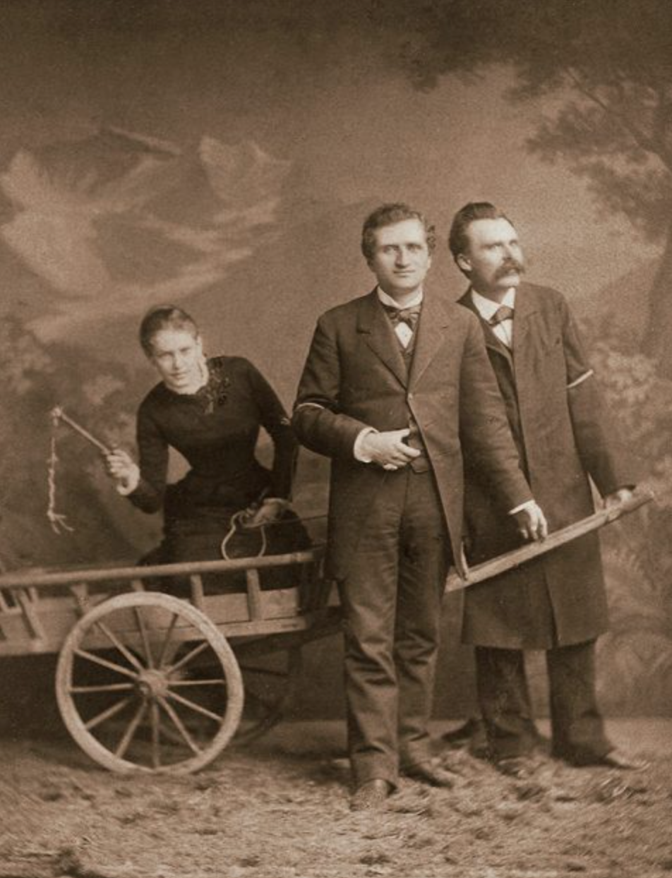 Лу Андреас-Саломе, Пауль Рэ, Фридрих Ницше, 1882 год. Фото: Collection Leemage