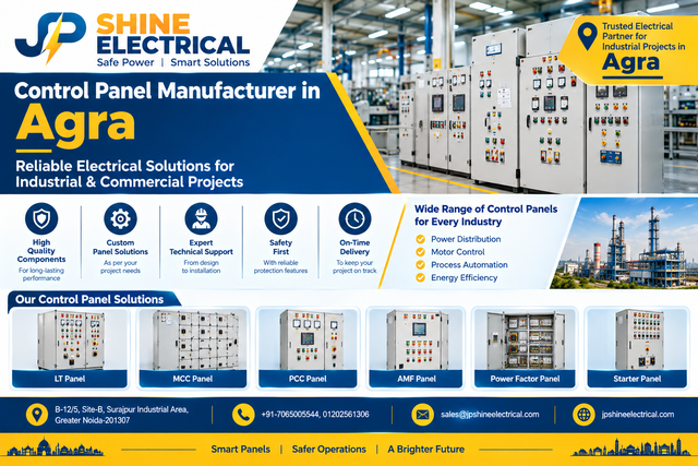 Control Panel Manufacturer in Agra – Reliable Electrical Solutions for Industrial Projects