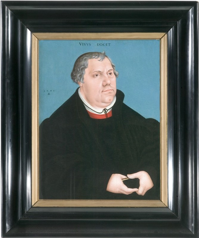 Мартин Лютер, портрет работы Лукаса Карнаха, 1546