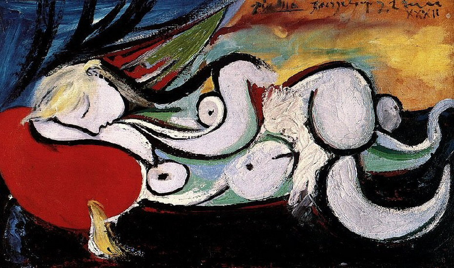 Пабло Пикассо. Обнаженная на&nbsp;красной подушке. Авиньонские девицы. Три женщины.
