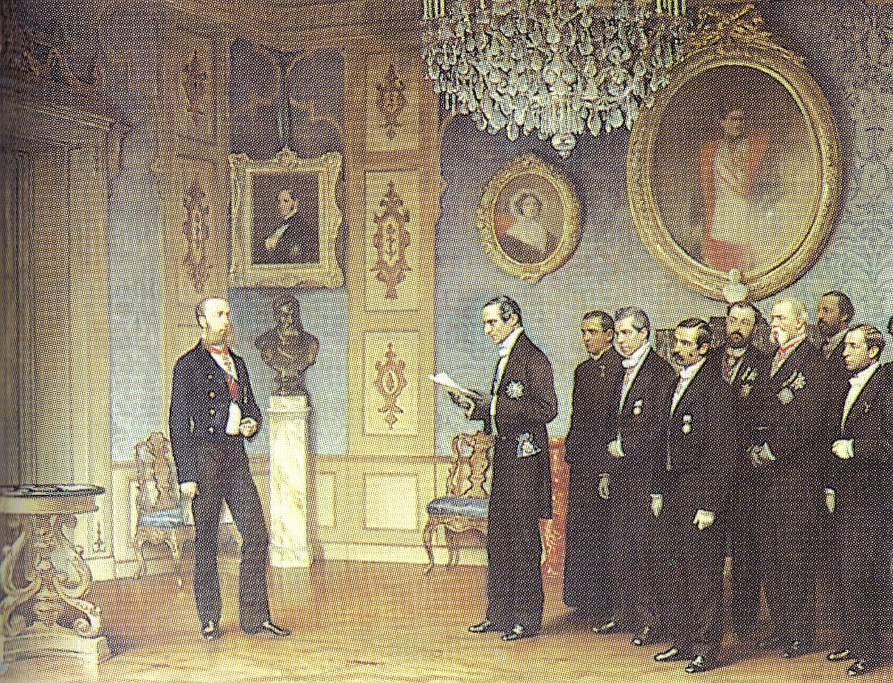 Будущий император Максимилиан I принимает мексиканскую делегацию.