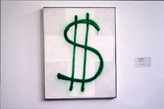 Акция Александра Бренера в&nbsp;Стеделийк-музее, в&nbsp;1997&nbsp;году он нарисовал знак $ на&nbsp;картине Малевича «Супрематизм» в&nbsp;знак протеста против коммерциализации искусства. Картина была успешно реставрирована. 