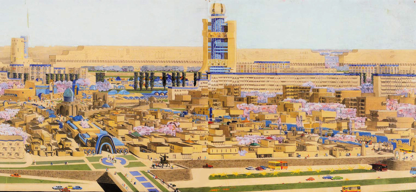 Проект микрорайона Калькауз, Ташкент (1974-1978). Архитекторы: Андрей Косинский и&nbsp;Геннадий Коробовцев.