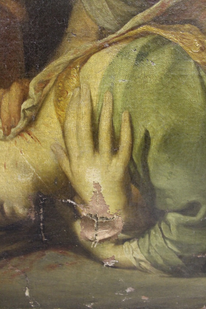 Фрагмент картины Франческо Ванни «Мученичество Святой Цецилии» с&nbsp;изображением кисти правой руки святой БСИИ ASG, инв. № 04-1512