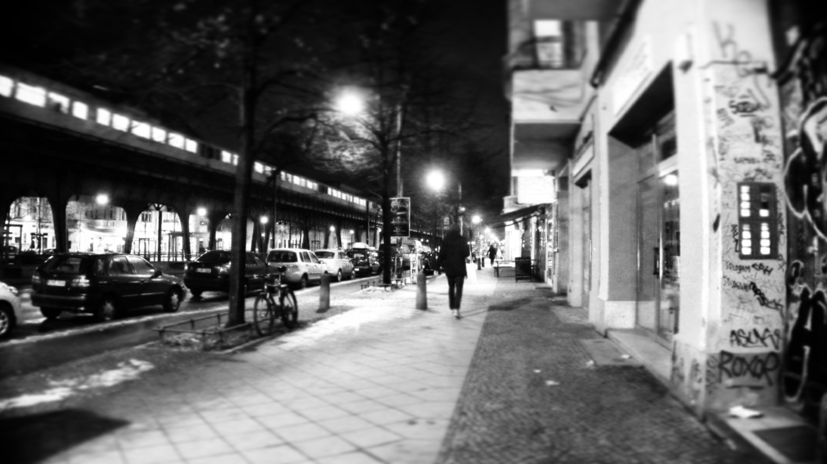 Schönhauser Allee in der Nacht (2017) Freiraumfoto