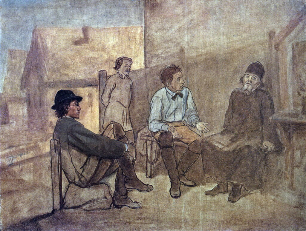 Василий Перов, Разговор студентов с&nbsp;монахом, 1871