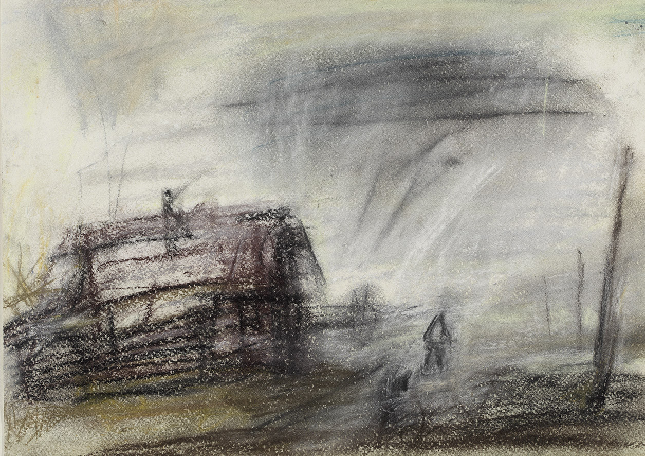 Пейзаж. 2016. Бумага, пастель. 30×40