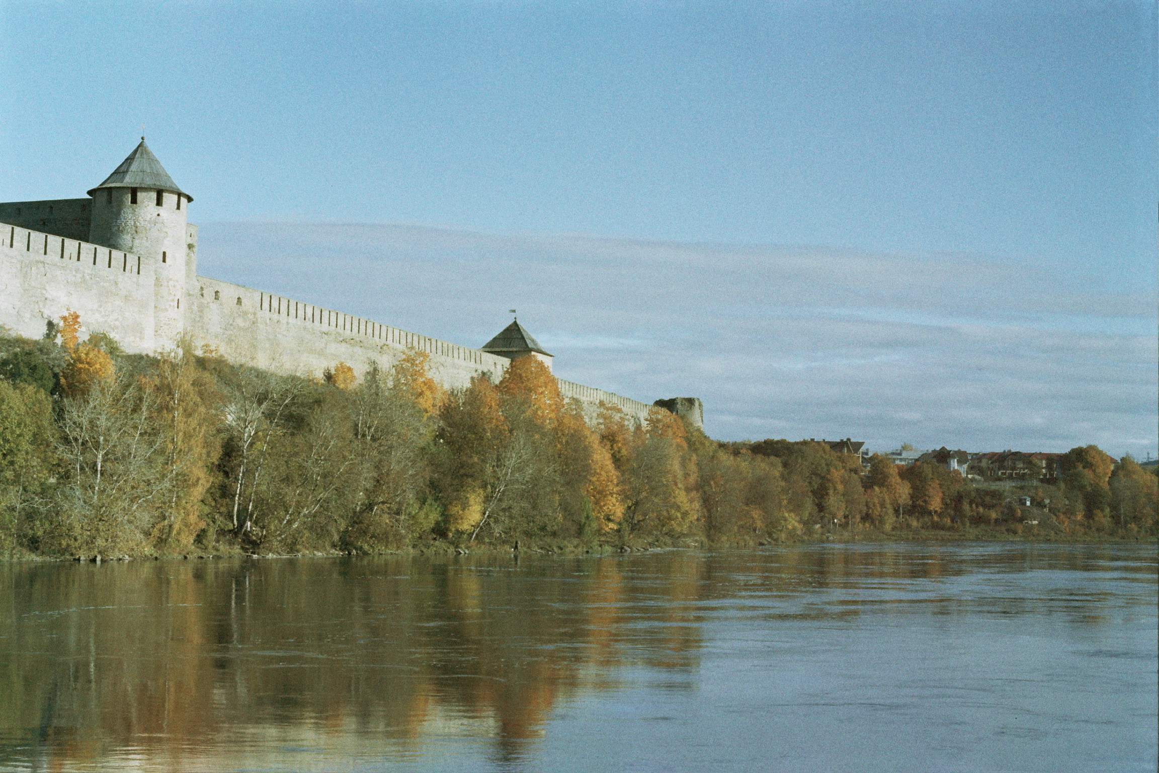 Russia seen across the river from the side of Narva in Estonia