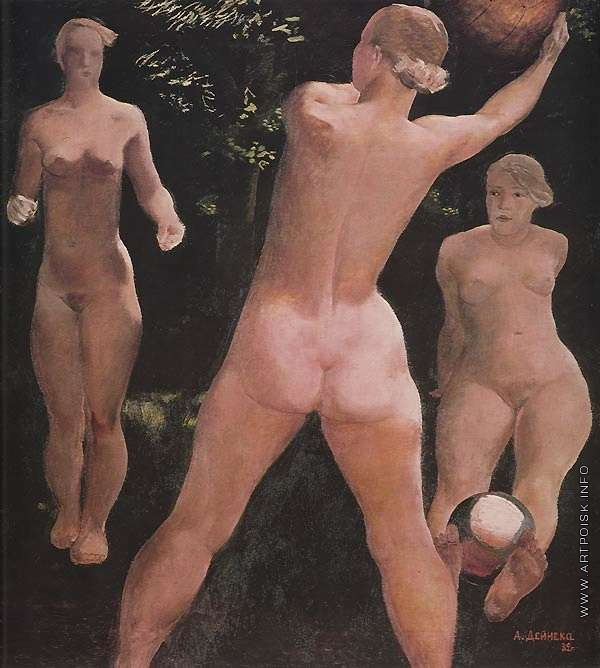 Рисунок 24. Дейнека А. Игра в мяч. 1932. [https://oshanbo.livejournal.com/245941.html]