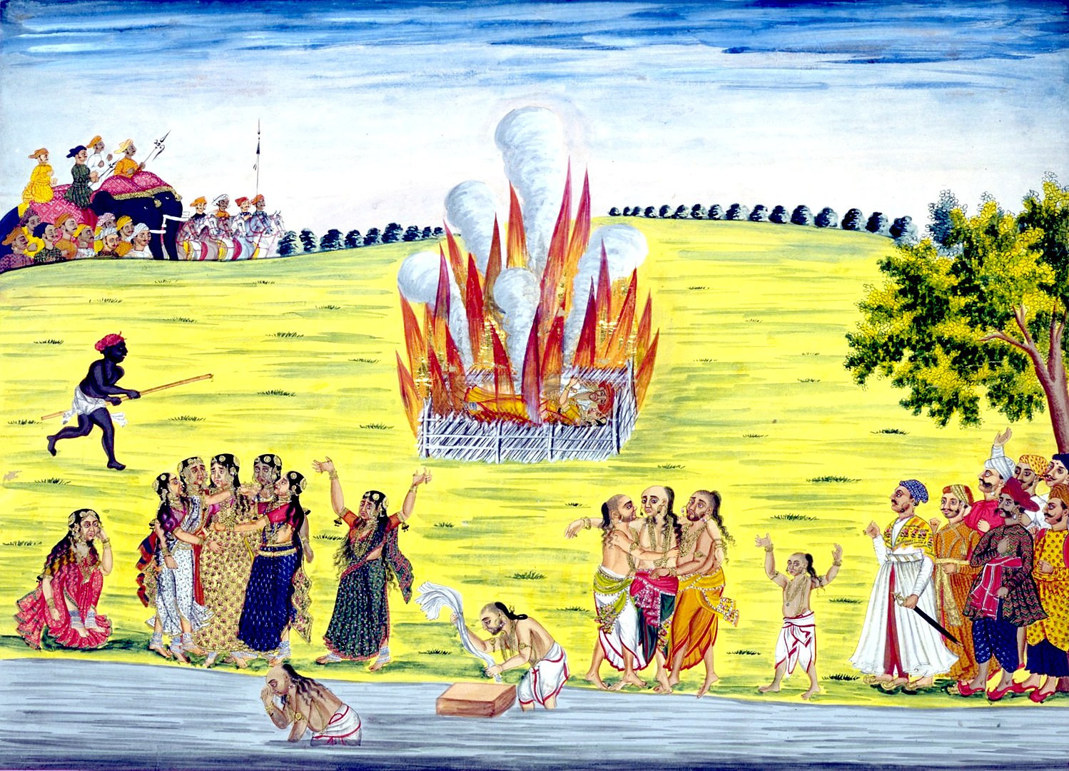 Изображение ритуала сати. XVIII век