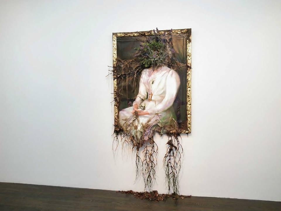 Valerie Hegarty&nbsp;— Woman in White with Flowers