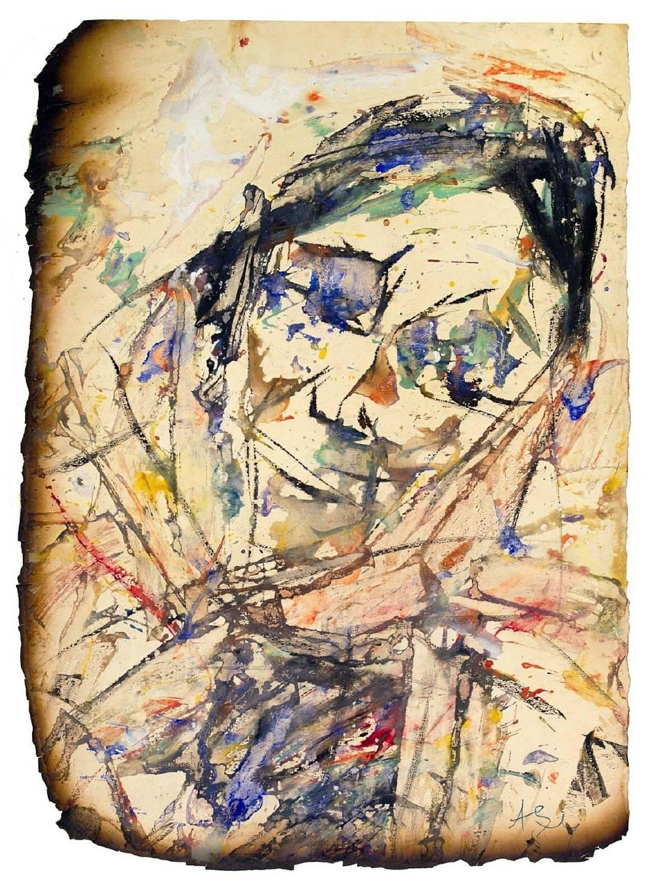Анатолий Зверев. Портрет веселой старушки. 1957