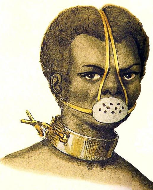 Бразильская рабыня в&nbsp;маске. Рисунок из&nbsp;книги Жака Этьена Виктора Араго Souvenirs d’un aveugle