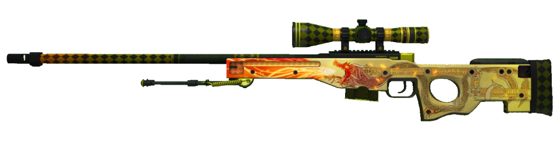 Культовый скин “Dragon Lore” из&nbsp;CS:GO, стоимость которого колеблется в&nbsp;пределах от&nbsp;30 до&nbsp;600&nbsp;тысяч рублей, в&nbsp;зависимости от&nbsp;состояния оружия и&nbsp;даты торгов. 